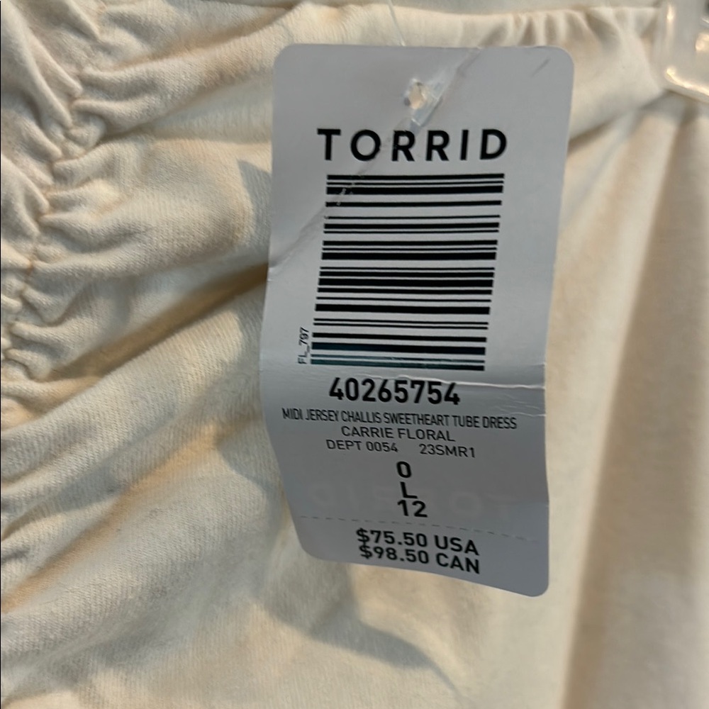 NWT TORRID Floral Strapless Dress - Picture 6 of 7